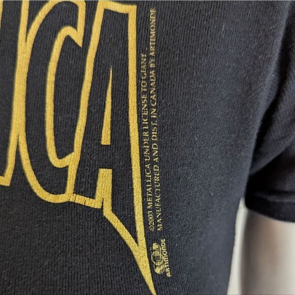 Vintage Metallica No Leaf Clover Baby Tee M Artimonde 2003 Rare Women’s Band Shi - Picture 7 of 9